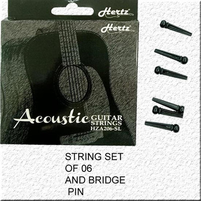 Hertz Acoustic ADVANCE WITH BRIDGE PIN 06 HZR MDA9 Guitar String(6 Strings)