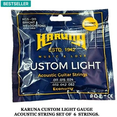 KARUNA Acoustic CUSTOM LIGHT GAUGE MG 29 Guitar String(6 Strings)