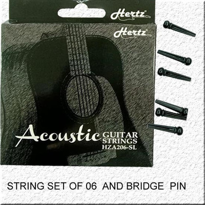 Hertz Acoustic ADVANCE WITH BRIDGE PIN 06 HZR MDB12 Guitar String(6 Strings)