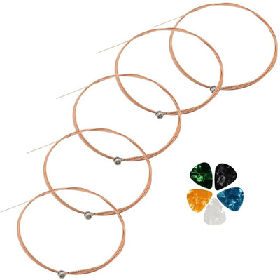IMAGINEA Classic G-Acoustic Guitar String with 5 Picks Stainless Steel String Replacement Guitar String(5 Strings)