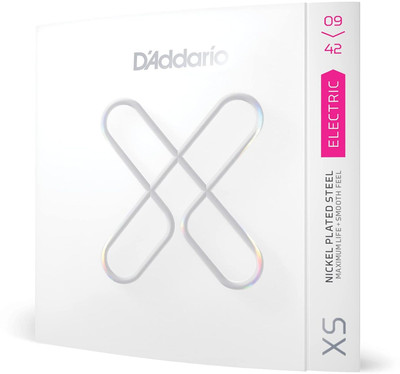 D'ADDARIO Electric XS Coated Electric Guitar Strings - Extended Lifespan for 6 String Guitar String(6 Strings)