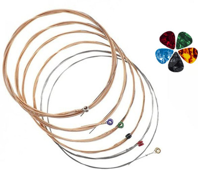 Mocking Bird Acoustic Guitar Strings Full Set of 6 Extra Light Replacement Acoustic Guitar String Guitar String(6 Strings)