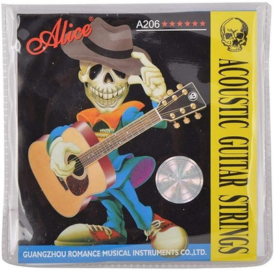 N E X MUSICALS Acoustic Alice String Acoustic Guitar A 206-SL Guitar String(Pack of 6, 6 Strings)