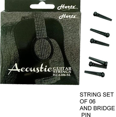 Hertz Acoustic ADVANCE WITH BRIDGE PIN 06 HZR MDA28 Guitar String(6 Strings)