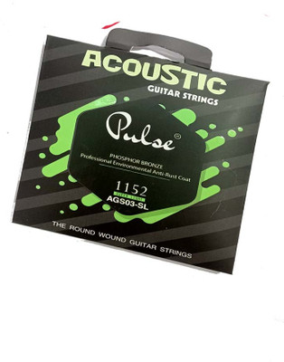 music galaxy Acoustic PULSE GREEN STRING SET FOR ACOUSTIC GUITAR Guitar String(6 Strings)
