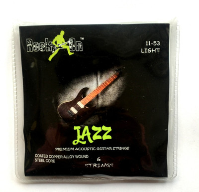 RockOn Acoustic JAZZ 11-53 Guitar String(6 Strings)