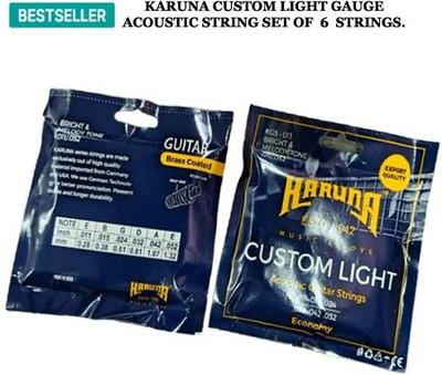 KARUNA Acoustic CUSTOM LIGHT GAUGE MG 11 Guitar String(6 Strings)