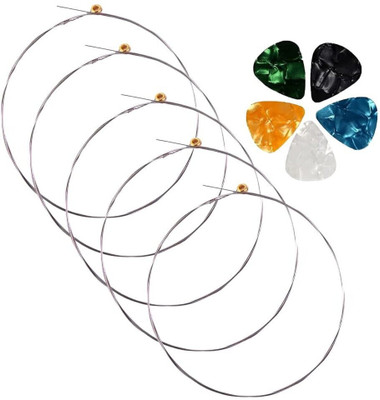 IMAGINEA Acoustic B Acoustic Guitar Strings 0.11 Gauge Stainless Steel String with 5 Picks Guitar String(5 Strings)