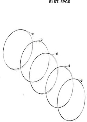 music galaxy Acoustic PC5 OF E1AT Guitar String(5 Strings)