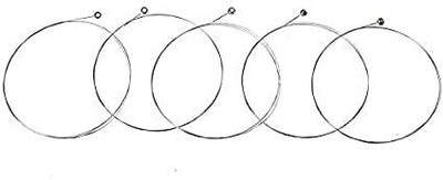 Flare Classic Acoustic Guitar String Stainless Steel String Hollow Ball End, 5 pieces Guitar String(4 Strings)