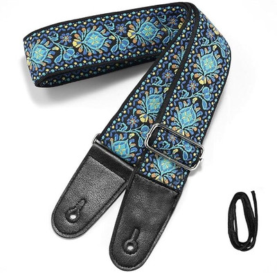 Zomei Acoustic Vintage Embroidered Adjustable Guitar Strap for All Guitars Guitar String(0 Strings)
