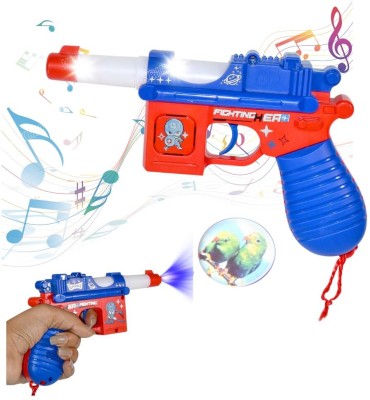 Toyporium Projector Musical Kids Toy Gun with Realistic Sound Telescope & Light Effect|T08 Guns & Darts(Multicolor)