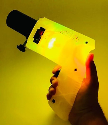 WALNIC Cold Pyro Party Gun, with RGB Lights Use for Party Functions Diwali Gun(Yellow)