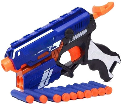 Tomar Creation Blaze Storm Manual Soft Bullet Gun Toy With 10 Foam Bullets For Kids And Adults  Gun(Multicolor)