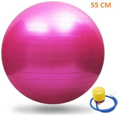 Sports Era Gym Ball Quality Anti Burst 55 cm with Foot Pump Gym Ball Gym Ball(With Pump)