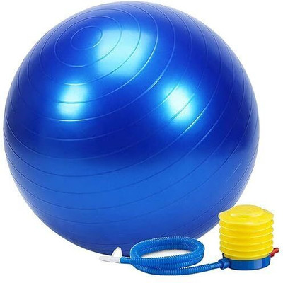 GJSHOP Anti-Burst Rubber Gym Ball with pump,Round Shape Swiss Ball for Exercise Workout Gym Ball(With Pump)