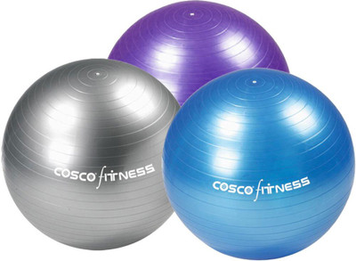 cosco fitness Anti Burst Fitness Gym Ball with Footpump Exercise & Medicine Ball, Heavy Duty Gym Ball(With Pump)