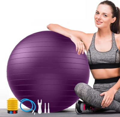 Leosportz Anti Burst (55cm) Aerobic Yoga Gym Ball Gym Ball(With Pump)