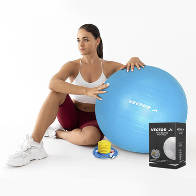VECTOR X Gym Ball Exercise Ball Yoga Ball Pregnancy Ball Workout Gym Ball With Pump Gym Ball(With Pump)