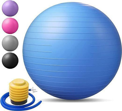 Shopeleven Exercise Gym Ball Anti Slip Balance Stability Heavy Duty Fitness Yoga 55cm, pump Gym Ball(With Pump)