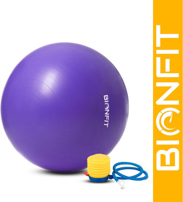 BIONFIT Anti-Burst Gym Ball with Pump for Yoga, Pregnancy Exercise & Home Workouts Gym Ball(With Pump)