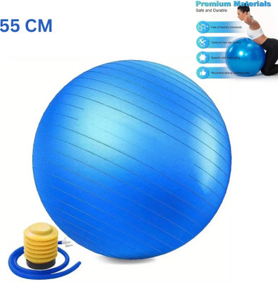 GJSHOP Exercise Ball 55cm with Foot Pump for Workout Yoga Workout Gym Ball(With Pump)