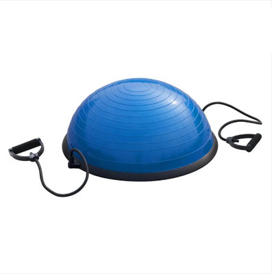 MAPACHE Half Balance Ball Trainer 58cm Bosu Style with Toning Tubes & Pump Gym Ball(With Pump)