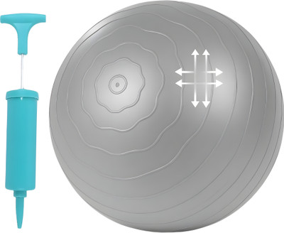 Star Work Exercise & Balance – 65cm Anti-Burst Stability & Posture Training – (Grey) Gym Ball(With Pump)