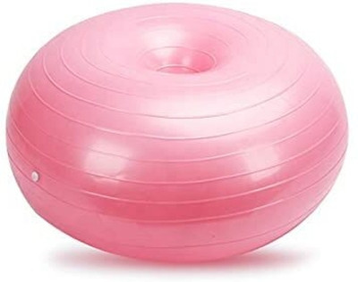 KEVJ Donut Gym Ball Extra Donut Swiss Ball for Balance Stability Training Gym Ball(With Pump)