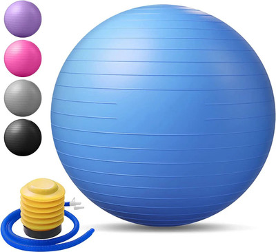 BBD Kitchen Shop Exercise Ball Workout Balance Birthing Anti Burst Slip-Resistant Fitness 65 CM Gym Ball(With Pump)