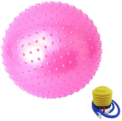 IRIS Fitness Spikes Pink Anti-burst 55 cm Gym Ball(With Pump)
