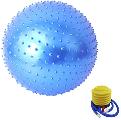 IRIS Fitness Blue Spikes Anti-burst 85 cm Gym Ball(With Pump)