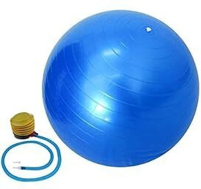 Shopeleven Yoga Exercise Gym Ball 55cm with Pump Round Shape Swiss Stability Workout Gym Ball(With Pump)