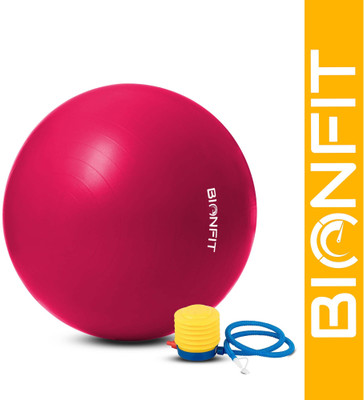 BIONFIT Anti-Burst Gym Ball with Pump for Yoga, Pregnancy Exercise & Home Workouts Gym Ball(With Pump)