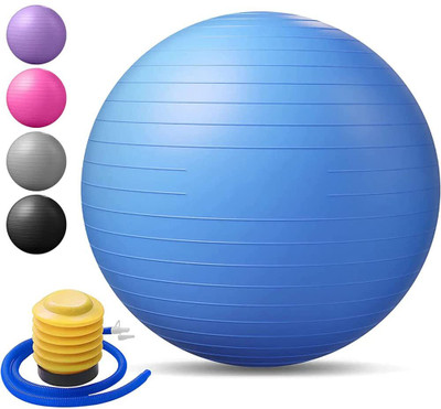 CHOUDHARY ACUPRESSURE Anti-Burst Yoga Exercise Gym Ball with Foot Pump 65 cm Gym Ball(With Pump)