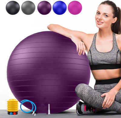 Leosportz Anti Burst (65cm) Aerobic Yoga Gym Ball Gym Ball(With Pump)