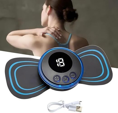 ELIVON Mini Massage Stick Pad Butterfly Massager EMS Neck Full Body Back Massage