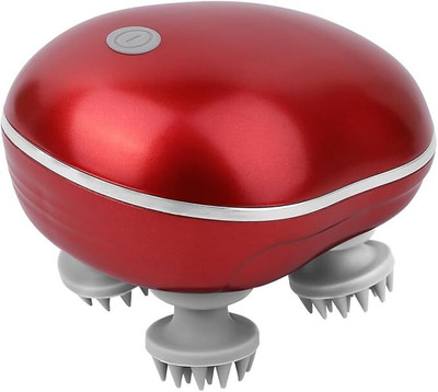 Kostech Electric Head Scalp Massager | Head Kneading Massage Machine 3 Speed Mode Portable, Rechargeable Electric Head Kneading Massager, 3 Speed Modes Massager(Red)