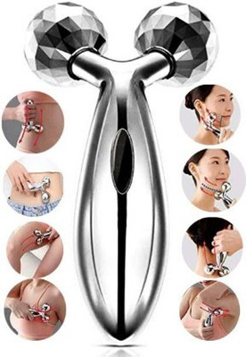 TOOLART 3D Face Body Massager 3D Y Shape Aluminium Big Roller Microcurrent flD21