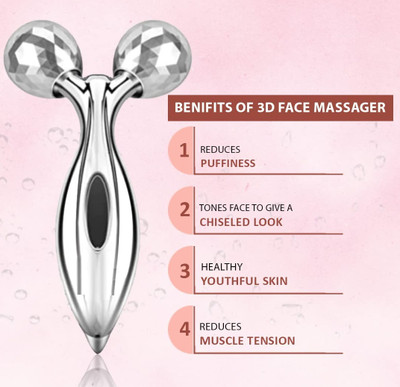 MYEONG Manual Roller 3D Y Shape Massager
