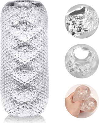 macloom Men Strocker Double Side Open Transparent Sleeve Massage