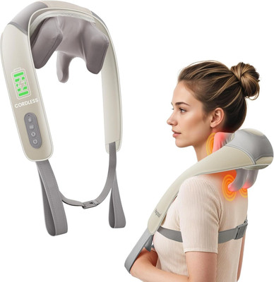 Wrixty Cordless Neck Massager with Heat, 4D Deep Kneading Neck Shoulder Massager
