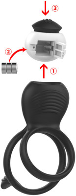 VOREX Rive Battery Operated Vibration Ring Full Body Massager(Black)