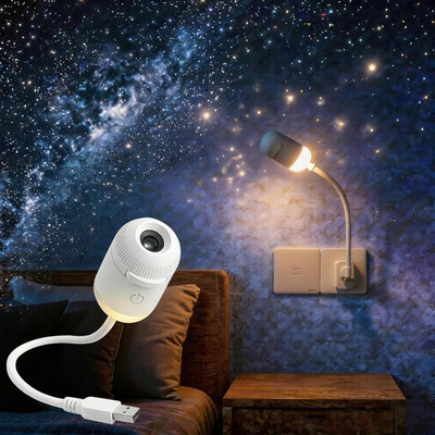 Pleaure Hub USB Galaxy Star Projector Night Lamp LED Sky Light for Bedroom & Home Decoration (100 lm) Portable Projector(Multicolor)