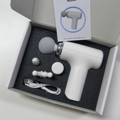SOBO Cordless Massager Gun For Deep Tissue Pain Relief With Powerful Battery With 4 Massager Head, 6 Speed Setting, Percussion Full Body Massage Machine Gun Massager(White)