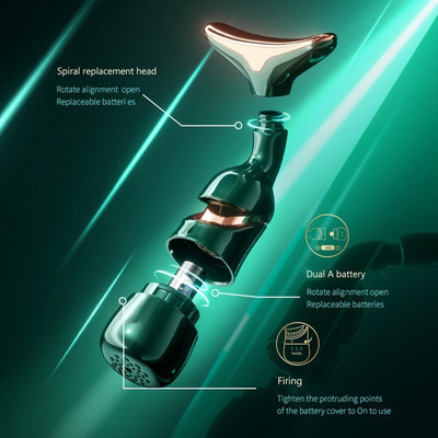 ALFACRAFT 3-in-1 Electric Face Massager with Interchangeable Heads | V-Shape Lifting