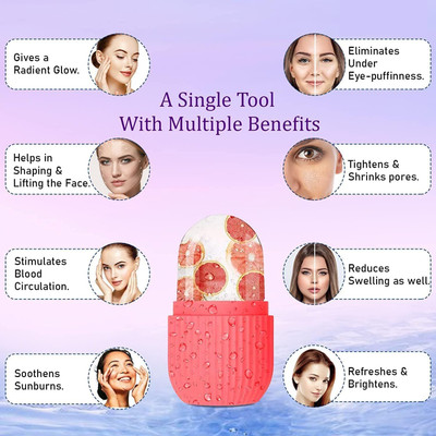 Tanisa Natural Roller Combo Pack of Jade Roller with Gua Sha Stone And Ice Roller