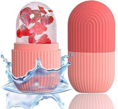 Shopeleven Face eyes Neck Massager Ice Face Roller Silicone Facial Cube Mold Cube Beauty Ice Roller For Neck Face & Eyes Massage Reusable Facial Tool For Glowing Massager(Multicolor)