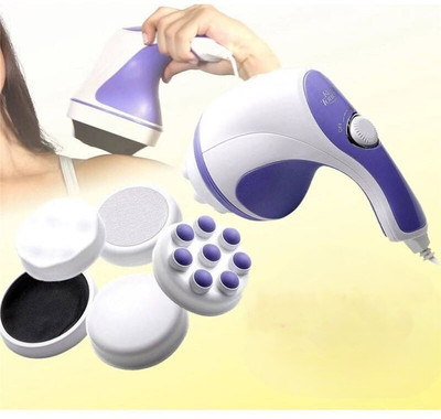 Sobo Handheld Relax & Spin Tone Massager for Pain Relief 4 Head and Vibrating Speed