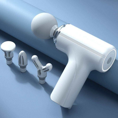 Sobo Portable Gun Massager Machine For Body Pain Relief 6 Speed 4 Head Massage Gun